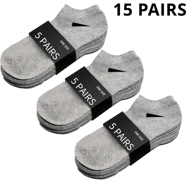 Unisex Casual Boat Socks - Soft, Breathable & Moisture-Wicking Ankle Socks (5/10/20/30 Pairs)