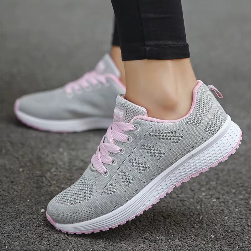 Ultra-Lightweight Breathable White Sports Sneakers for Women - Perfect for Basketball and Casual Outings!