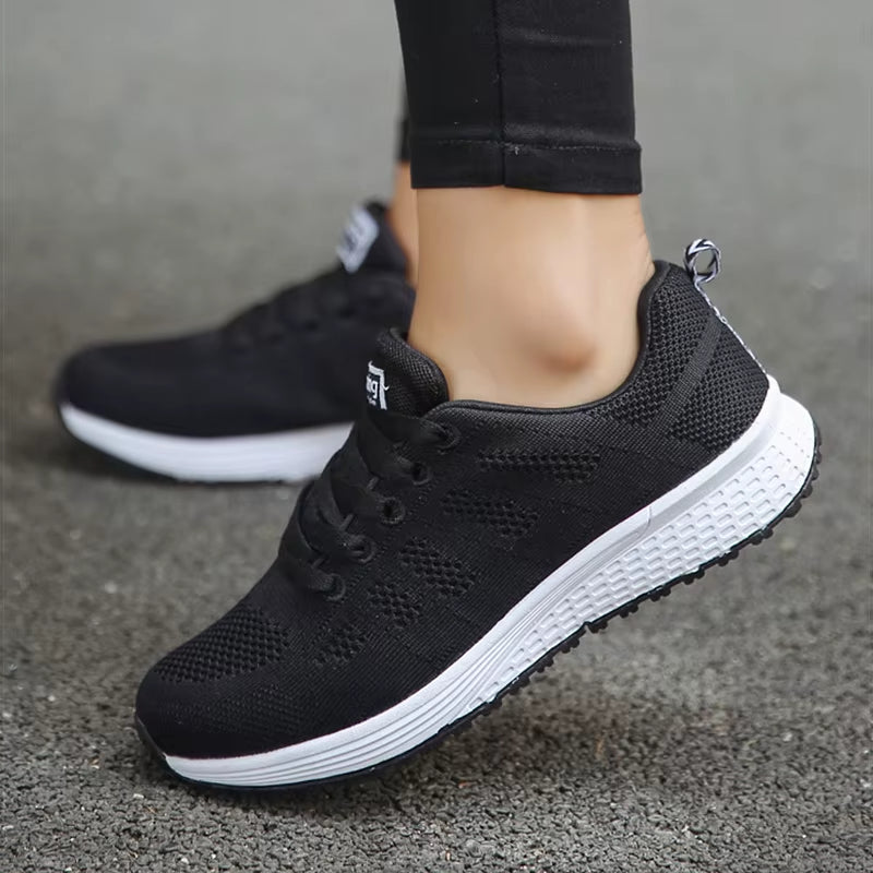 Ultra-Lightweight Breathable White Sports Sneakers for Women - Perfect for Basketball and Casual Outings!