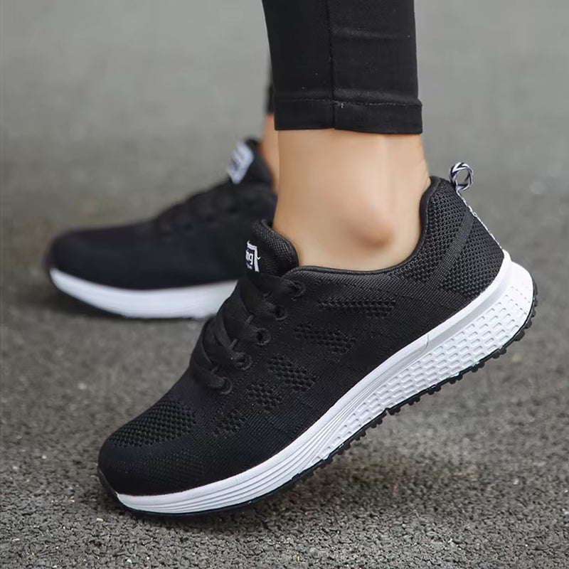 Ultra-Lightweight Breathable White Sports Sneakers for Women - Perfect for Basketball and Casual Outings!