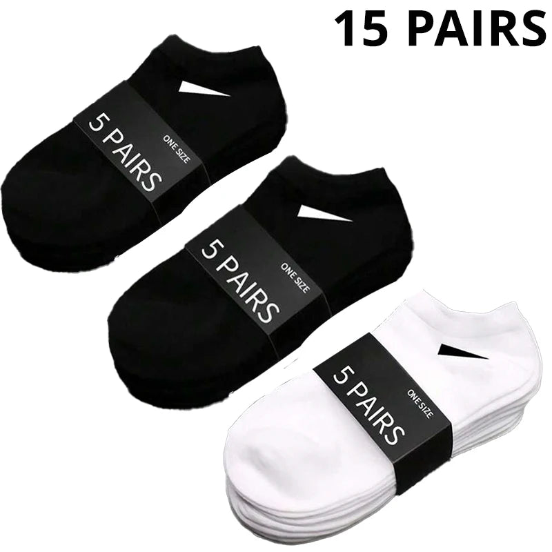 Unisex Casual Boat Socks - Soft, Breathable & Moisture-Wicking Ankle Socks (5/10/20/30 Pairs)