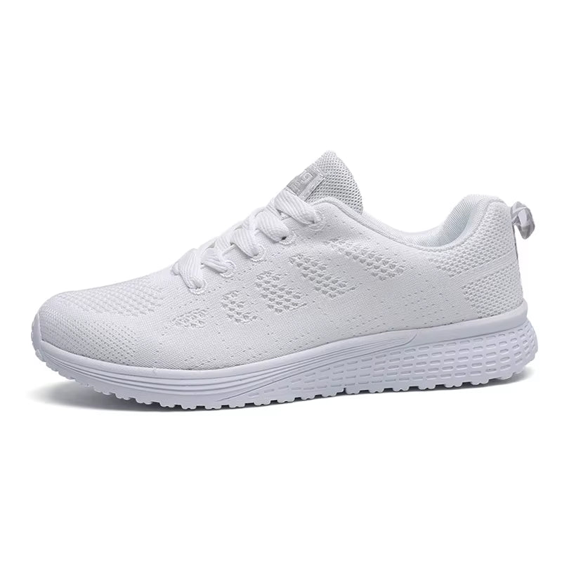 Ultra-Lightweight Breathable White Sports Sneakers for Women - Perfect for Basketball and Casual Outings!