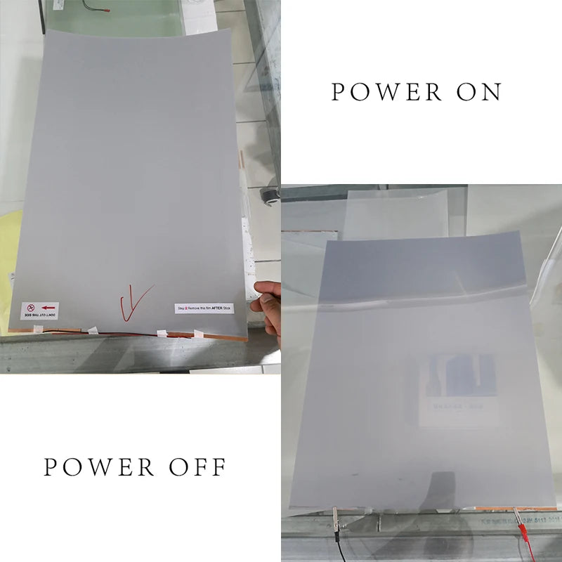 Transform Your Space with SUNICE Switchable PDLC Smart Film - Versatile White/Black/Gray Adhesive Samples for Stunning Rear Projection Screens