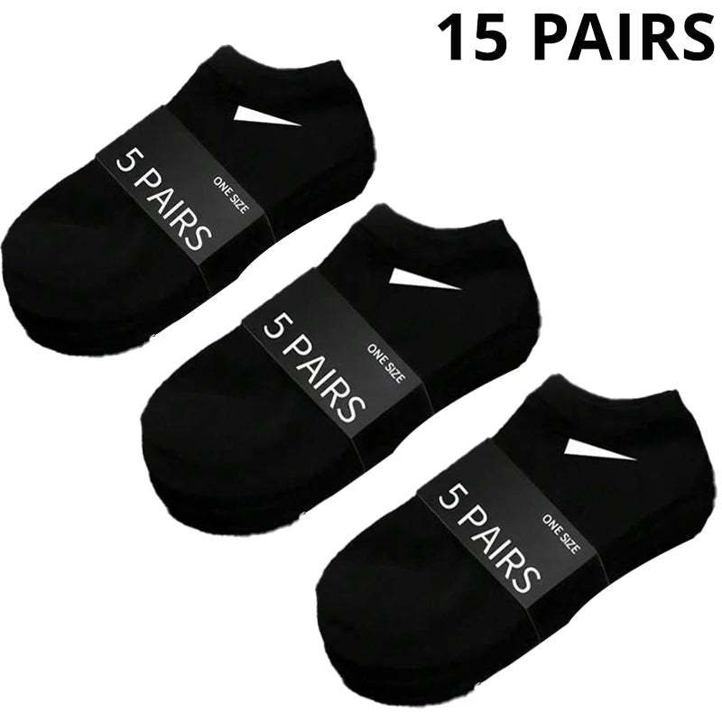 Unisex Casual Boat Socks - Soft, Breathable & Moisture-Wicking Ankle Socks (5/10/20/30 Pairs)