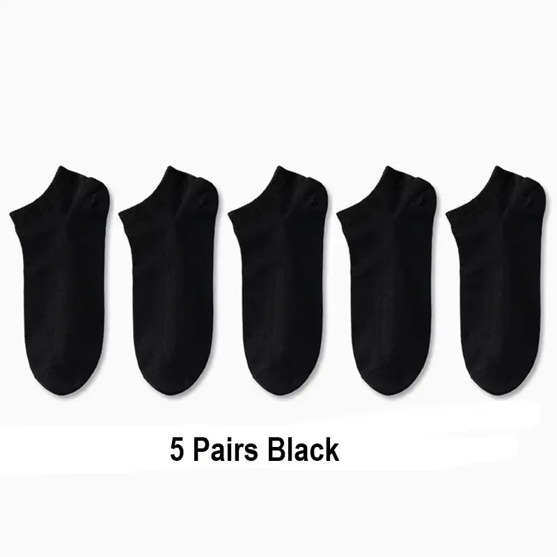 Unisex Casual Boat Socks - Soft, Breathable & Moisture-Wicking Ankle Socks (5/10/20/30 Pairs)