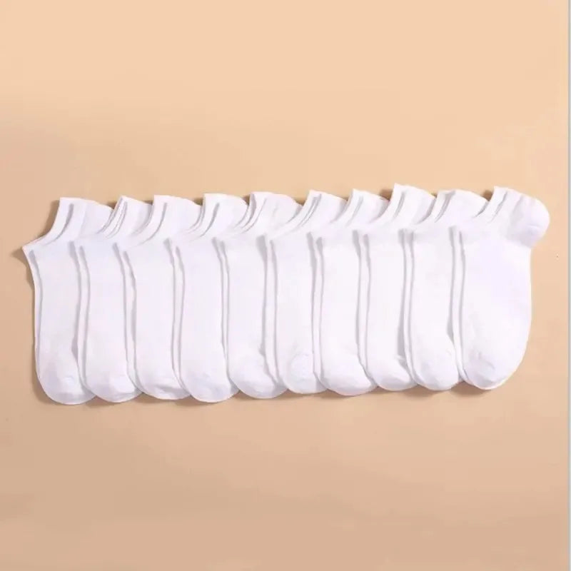 Unisex Casual Boat Socks - Soft, Breathable & Moisture-Wicking Ankle Socks (5/10/20/30 Pairs)