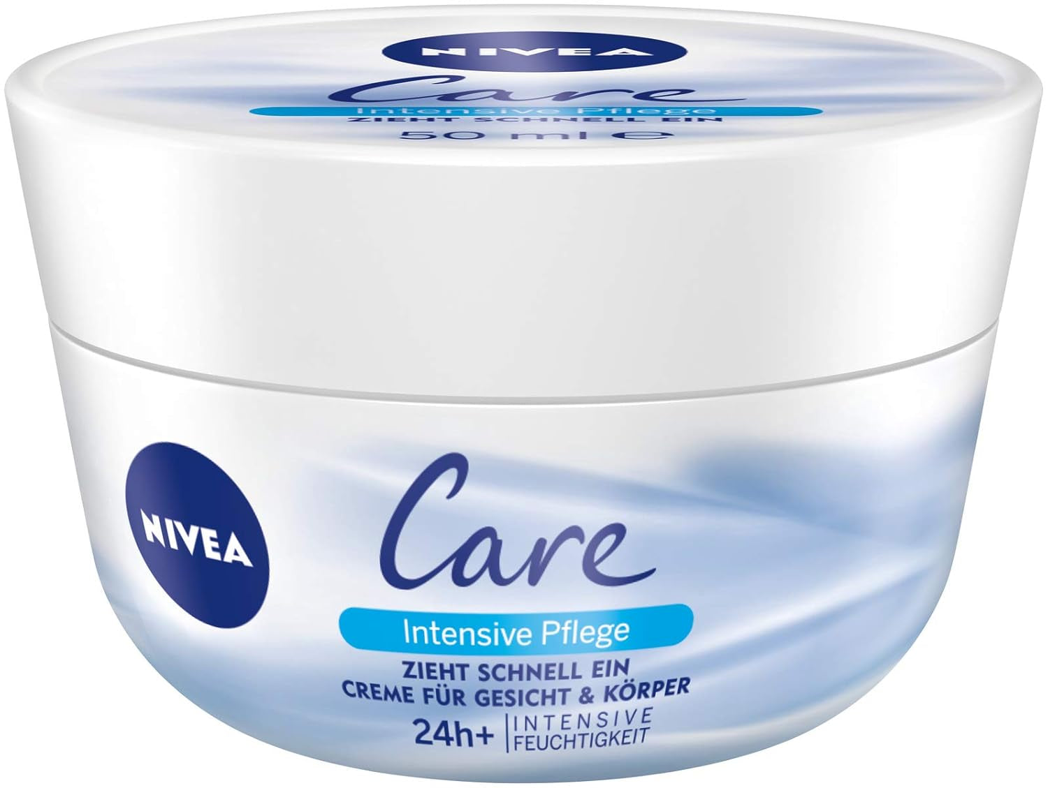 NIVEA Intensive Care Cream 4-Pack for Body & Face, 4 x 50ml Tubs