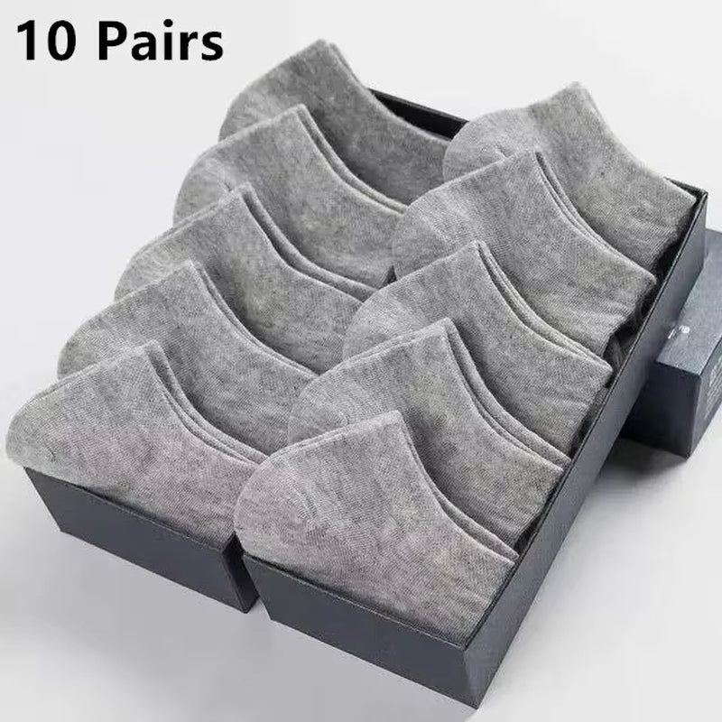 Unisex Casual Boat Socks - Soft, Breathable & Moisture-Wicking Ankle Socks (5/10/20/30 Pairs)