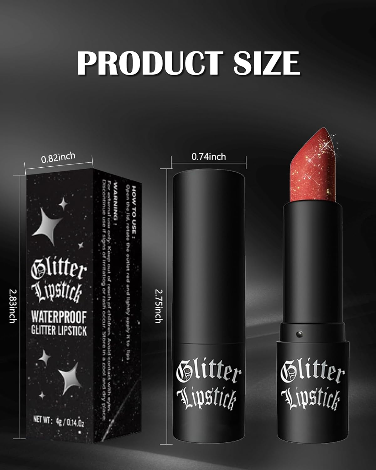 Rose Glitter Lipstick - Diamond Metallic Matte Finish, Waterproof Long-lasting Glitter Lip Gloss, Non-Stick Cup Shimmer Lip Tint, Makeup Gift for Women - 05 Pink
