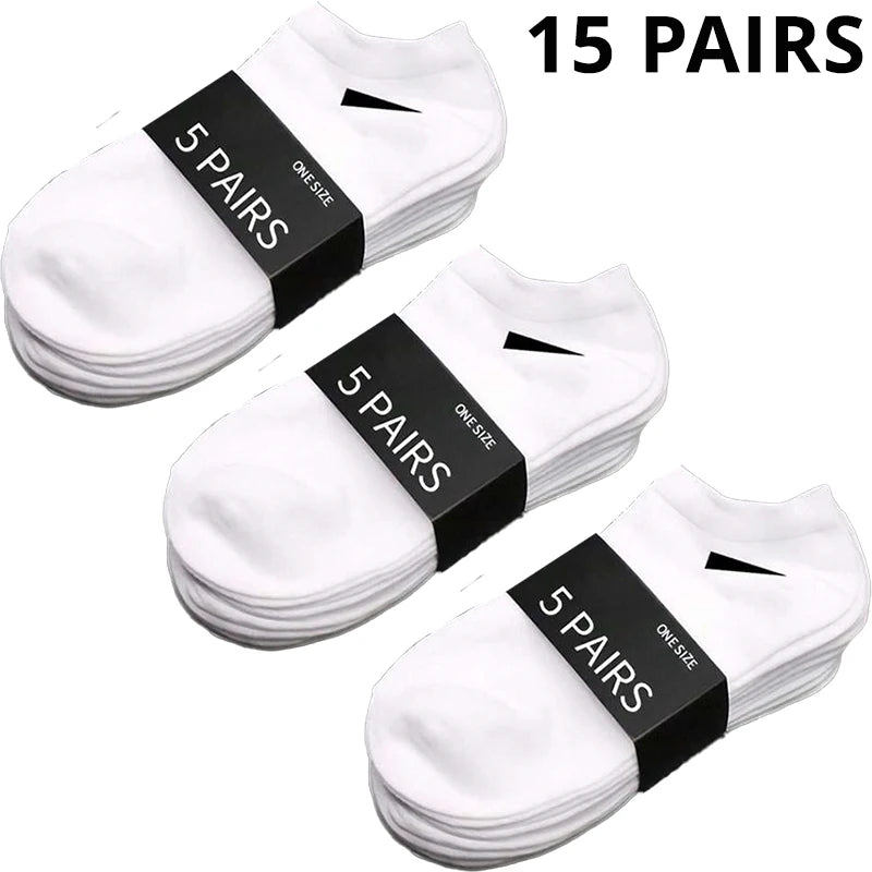 Unisex Casual Boat Socks - Soft, Breathable & Moisture-Wicking Ankle Socks (5/10/20/30 Pairs)