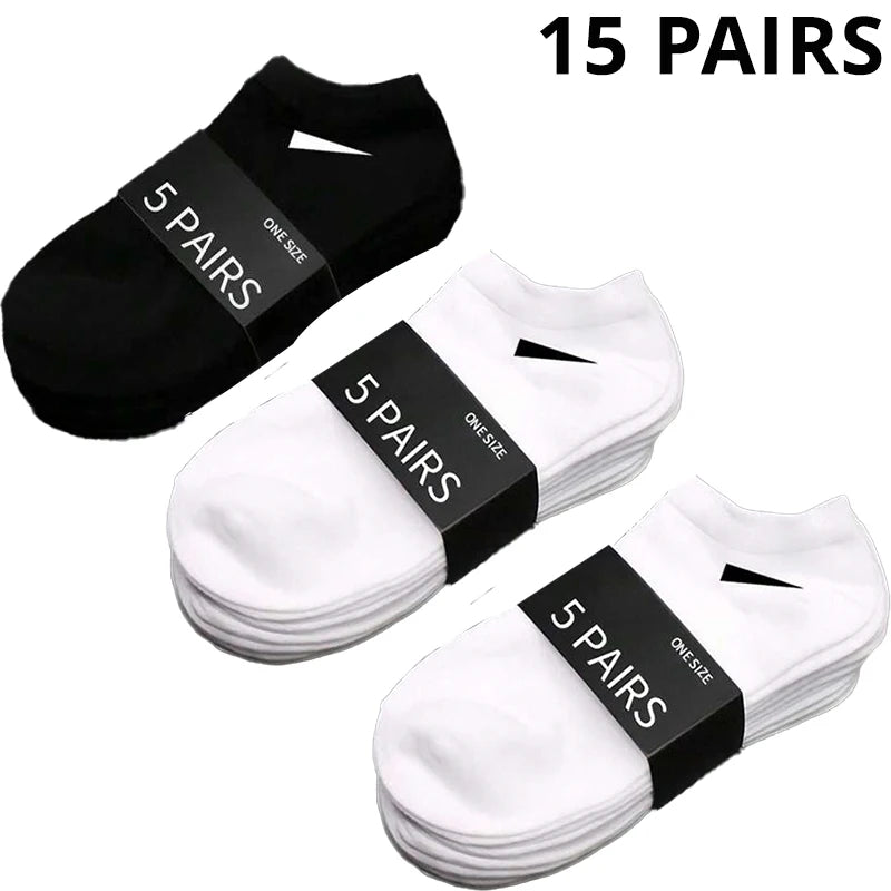 Unisex Casual Boat Socks - Soft, Breathable & Moisture-Wicking Ankle Socks (5/10/20/30 Pairs)