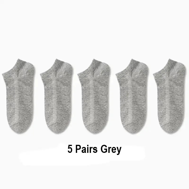 Unisex Casual Boat Socks - Soft, Breathable & Moisture-Wicking Ankle Socks (5/10/20/30 Pairs)