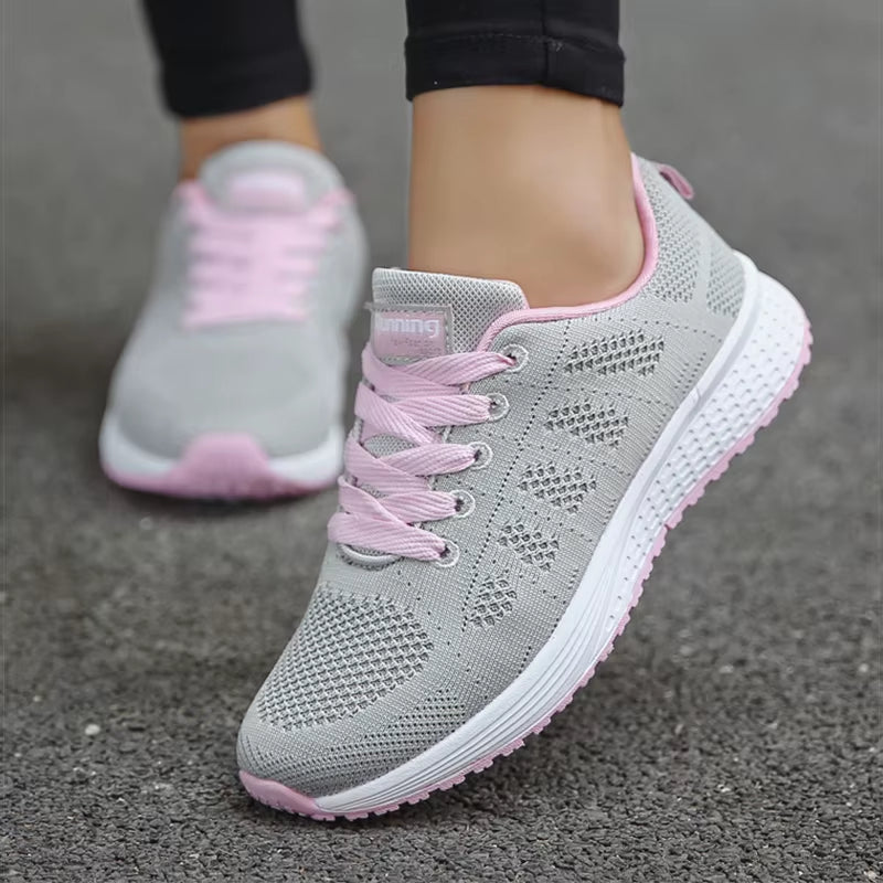 Ultra-Lightweight Breathable White Sports Sneakers for Women - Perfect for Basketball and Casual Outings!