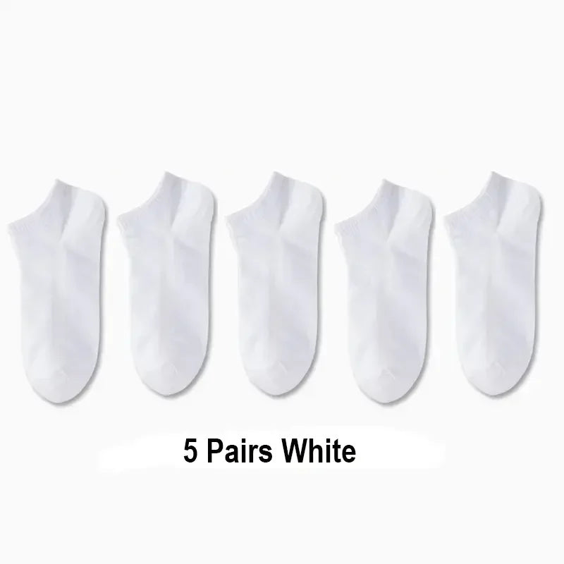 Unisex Casual Boat Socks - Soft, Breathable & Moisture-Wicking Ankle Socks (5/10/20/30 Pairs)
